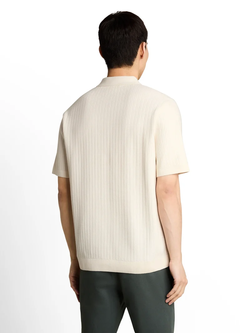 Strick-Poloshirt aus Baumwolle