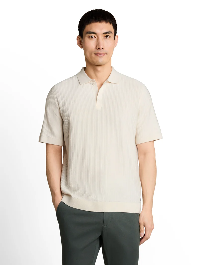 Strick-Poloshirt aus Baumwolle
