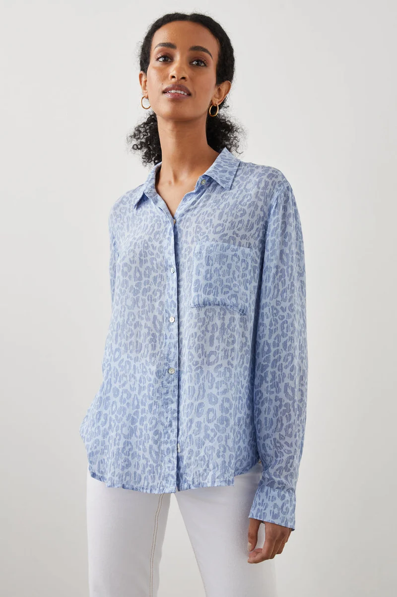 Josephine Blue Batik Cheetah