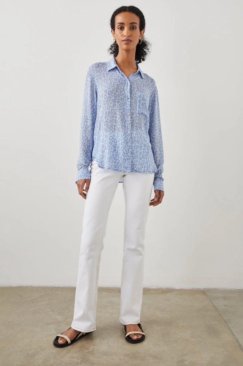 Josephine Blue Batik Cheetah