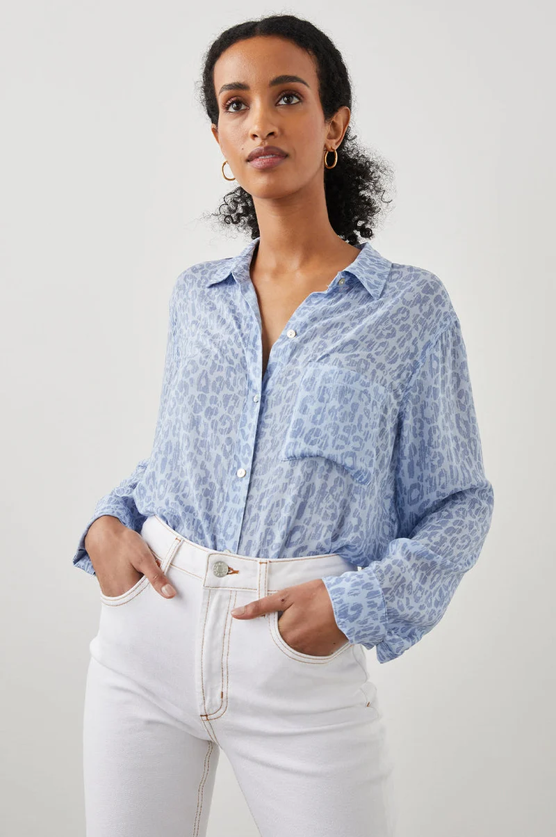 Josephine Blue Batik Cheetah