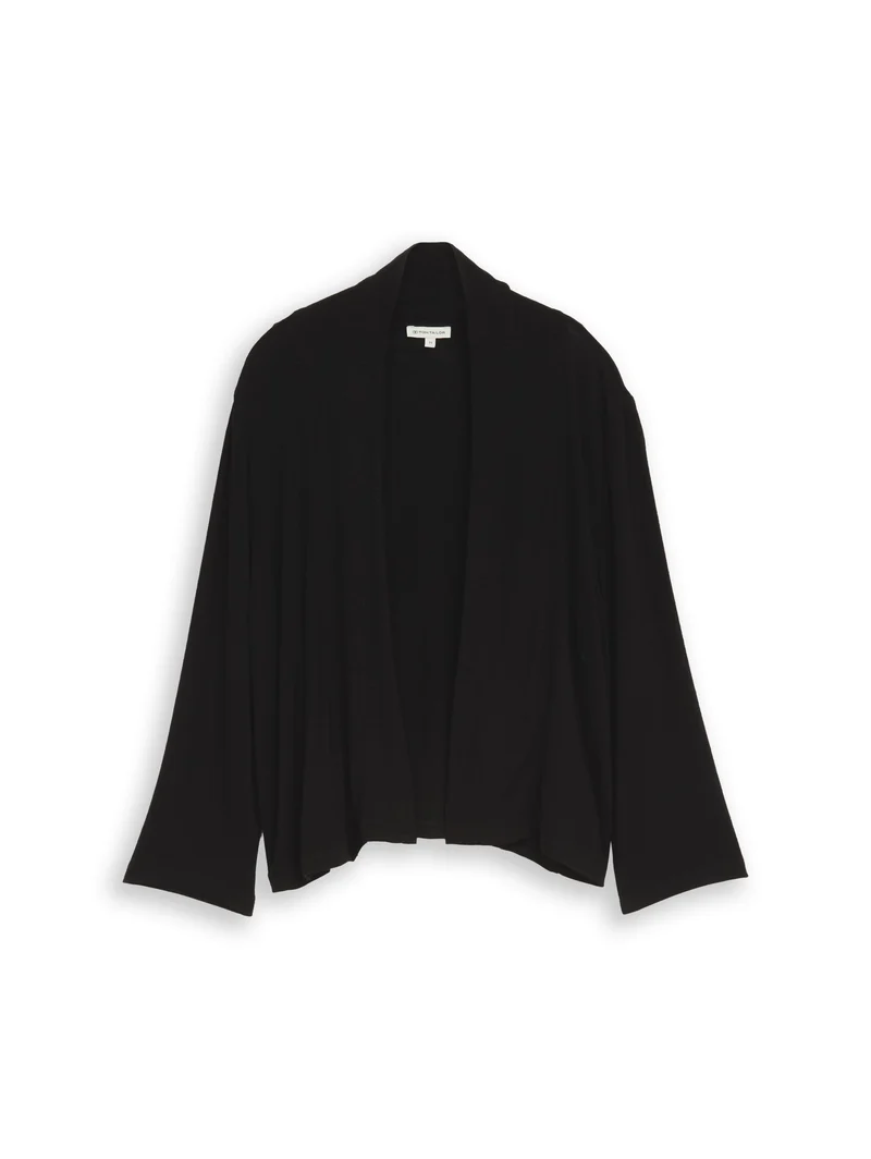 T-Shirt Cardigan mit Schalkragen