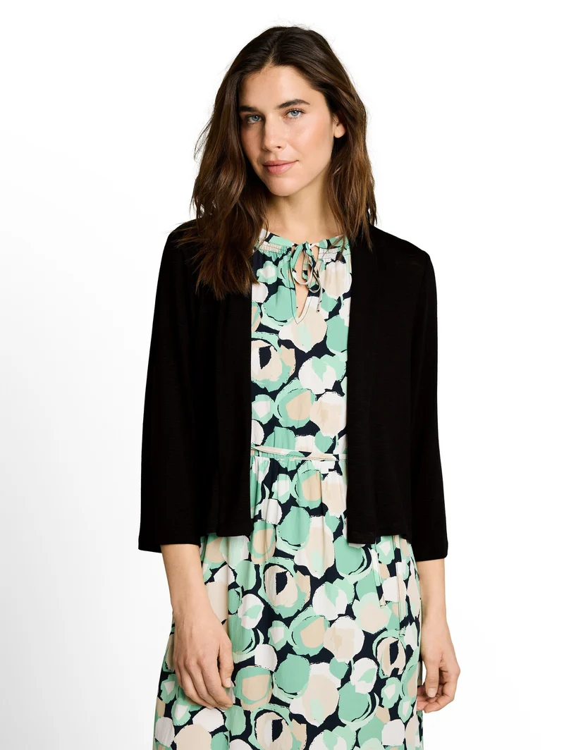 T-Shirt Cardigan mit Schalkragen