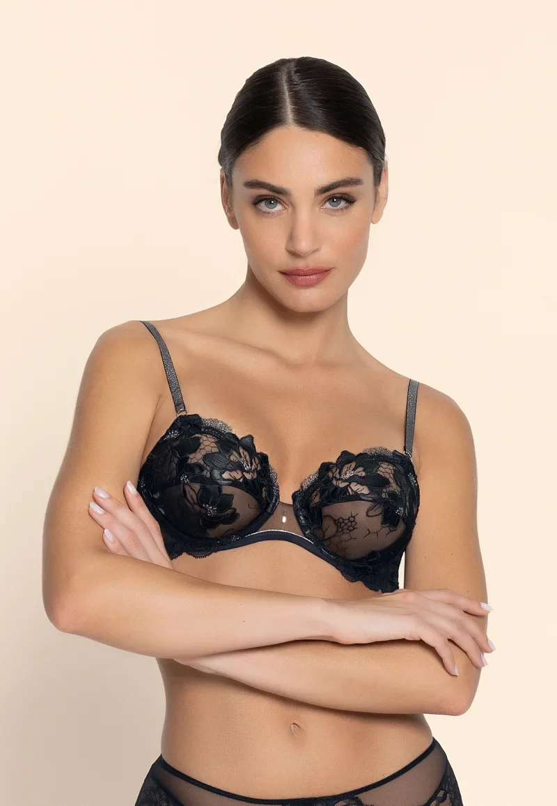 Lise Charmel – Cuir Sexy Couture Vollschalen-BH Noir Argent