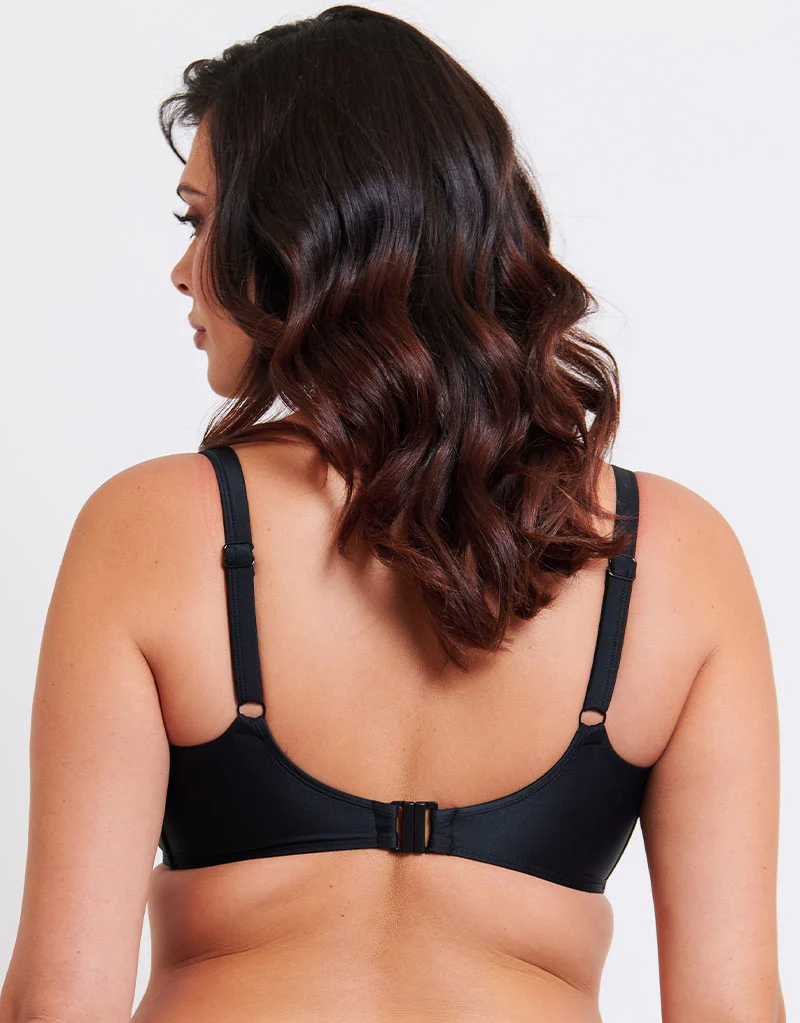 Flirtelle Salento Coast Padded Balcony Bikini Top Black