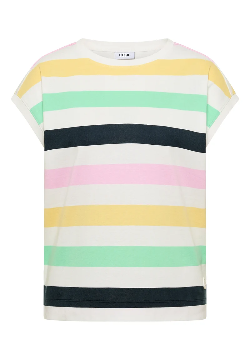 T-Shirt mit Multicolor Streifen