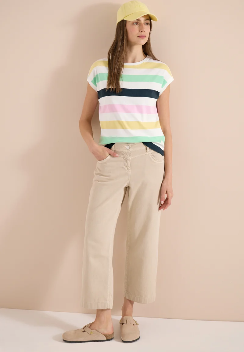 T-Shirt mit Multicolor Streifen