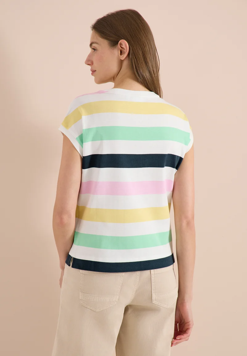 T-Shirt mit Multicolor Streifen