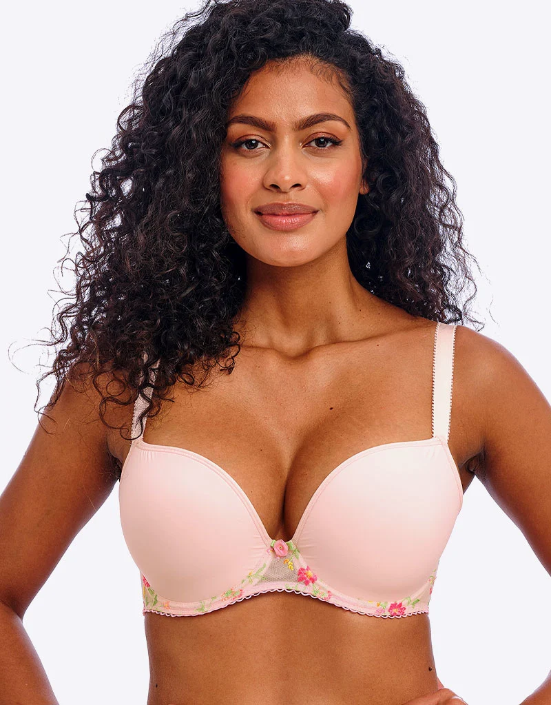Freya Love Crush Moulded Plunge Bra Pink Champagne