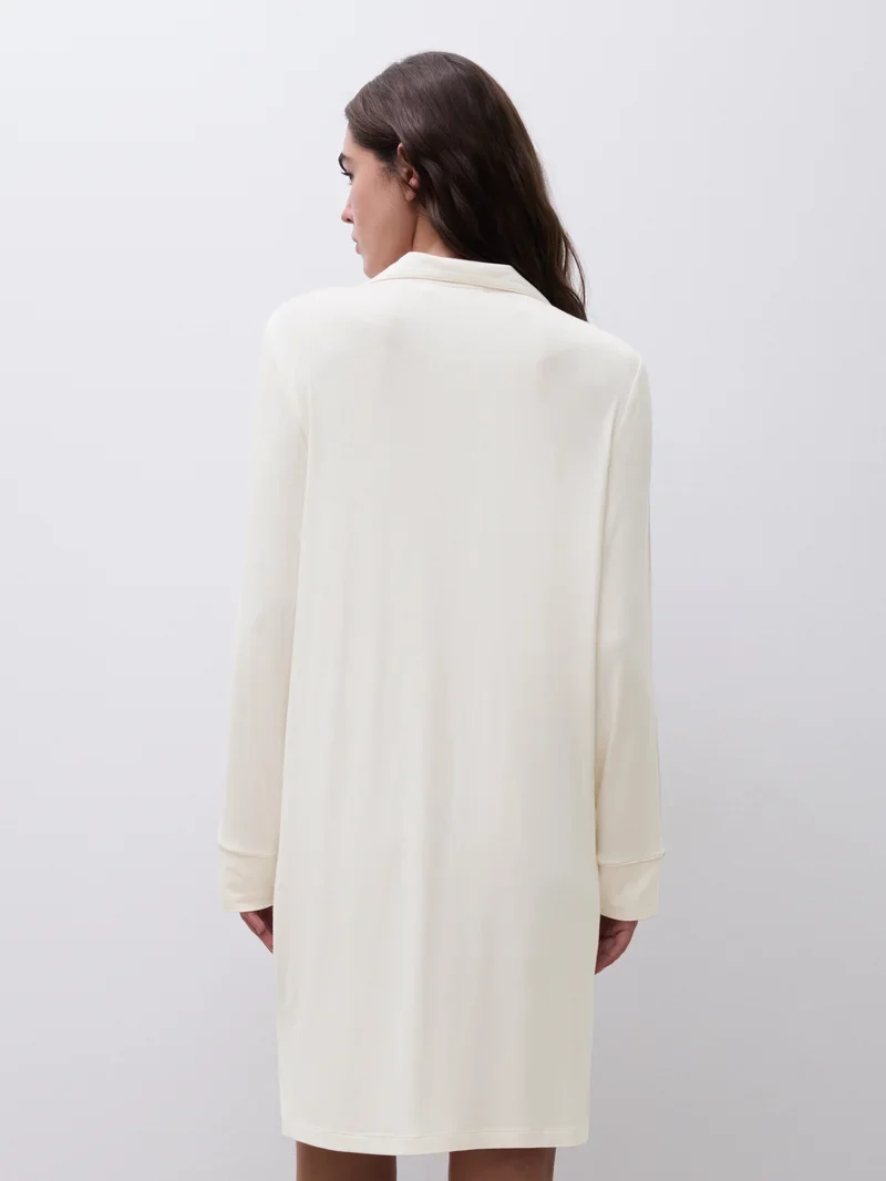 Femilet - Daisy Nachthemd Langarm Egret