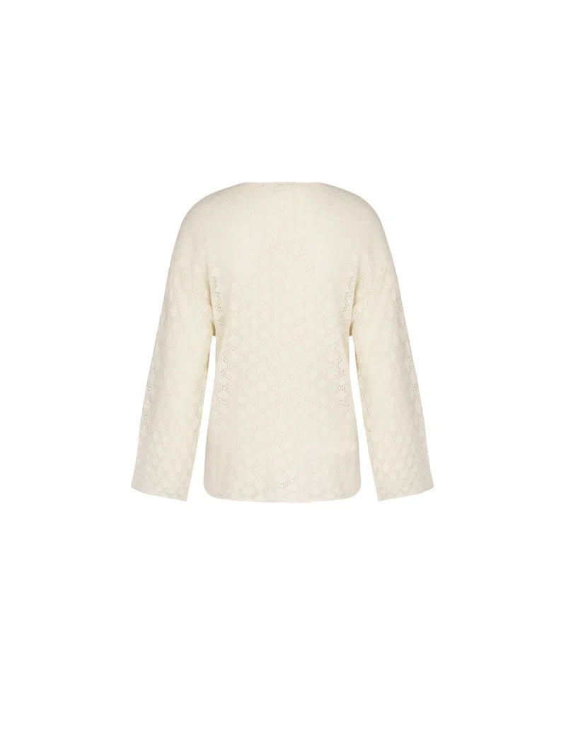 Antigel von Lise Charmel - Gehäkeltes Langarmshirt im Stil der Siebzigerjahre Chanvre