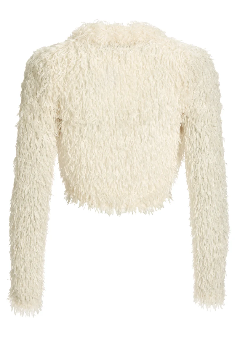 Jersey Bolero mit fedriger Optik