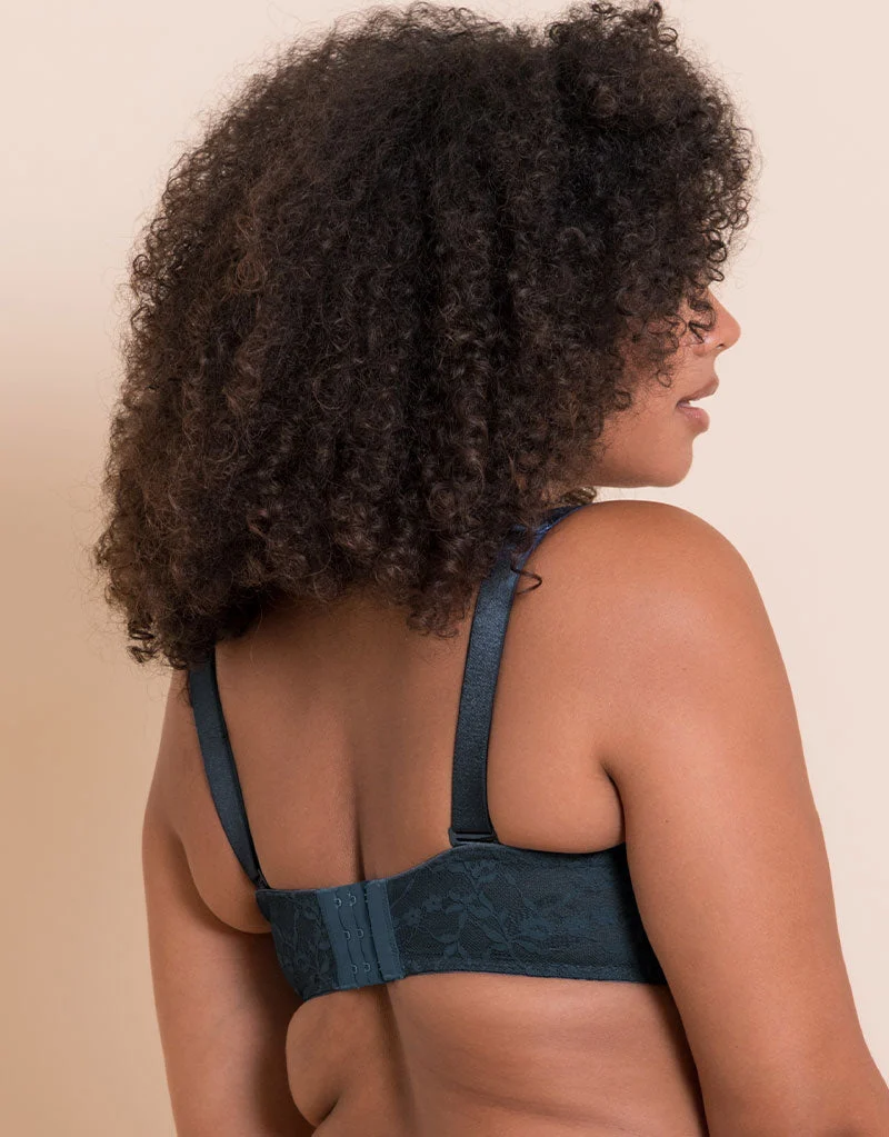 Curvy Kate All Night Lace Scooped Multiway Balcony Bra Denim Blue