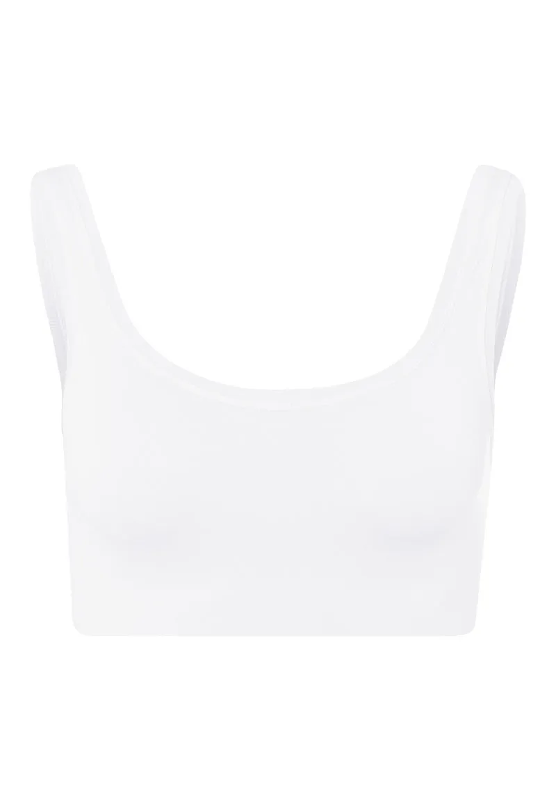 Touch Feeling Crop Top | white 071810-070101