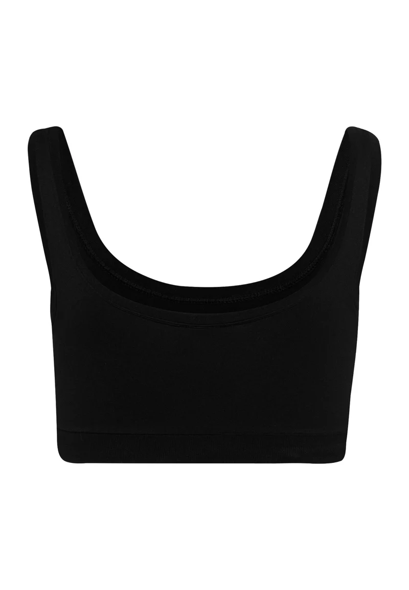 Touch Feeling Padded Crop Top | black 071806-070199