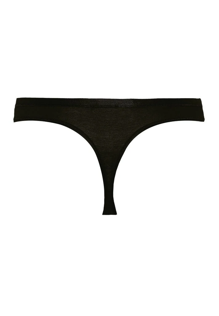 Cotton Sensation Thong Black