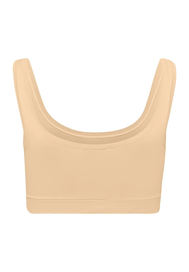 Touch Feeling Padded Crop Top | beige 071806-070274