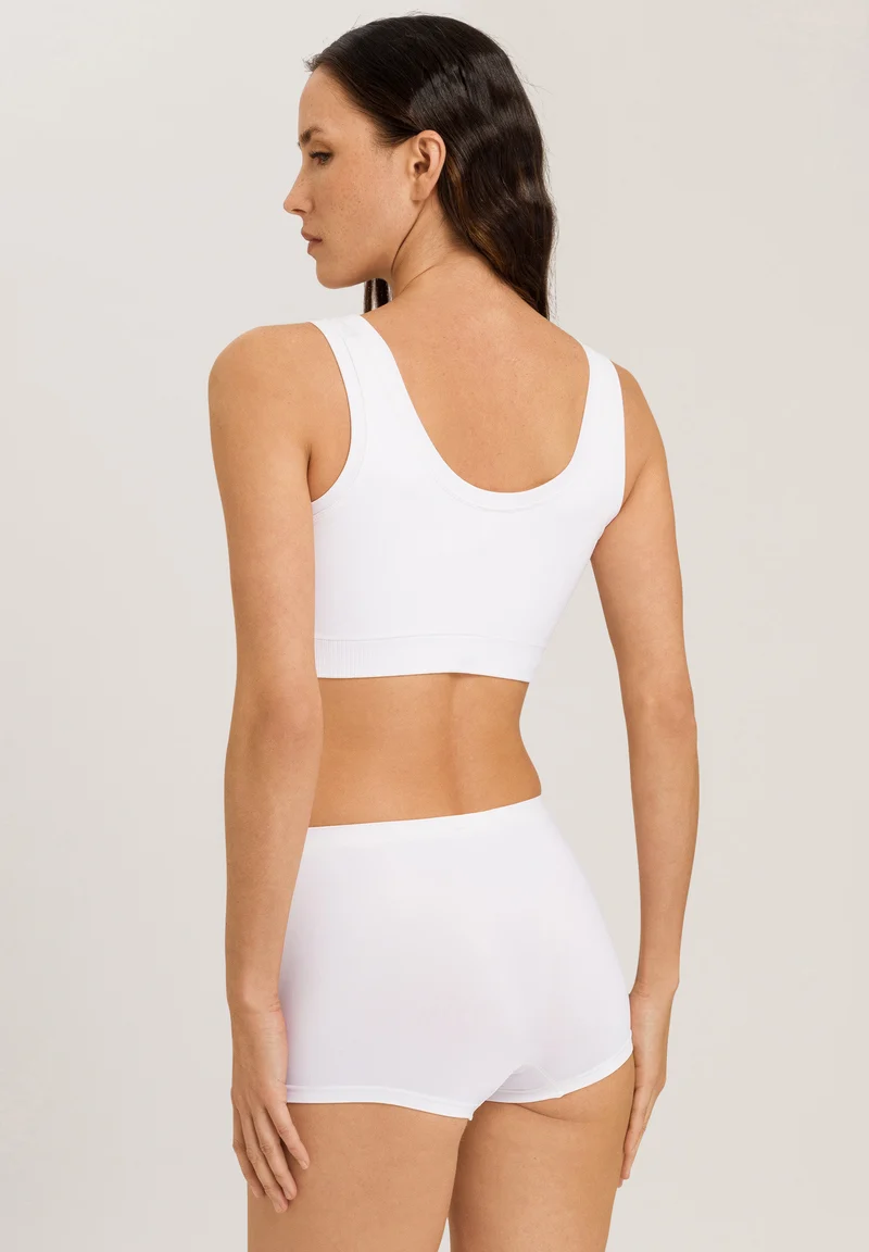 Touch Feeling Padded Crop Top | white 071806-070101
