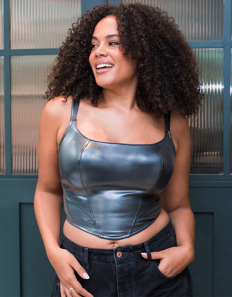 Curvy Kate Hype Longline Corset Bra GunMetal