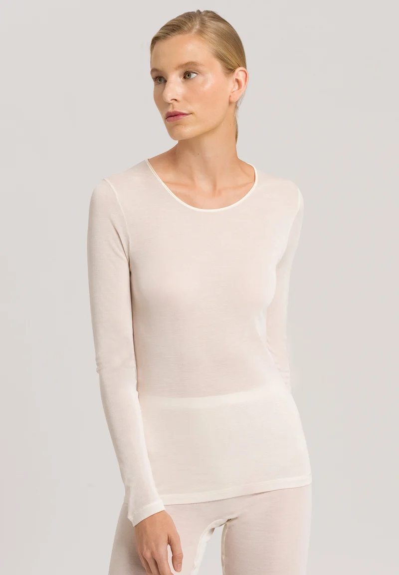 Pure Silk L/SLV Shirt | pale cream 071719-070116