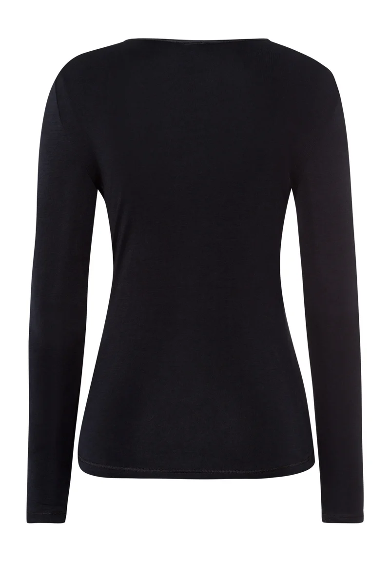Pure Silk L/SLV Shirt | black 071719-070019
