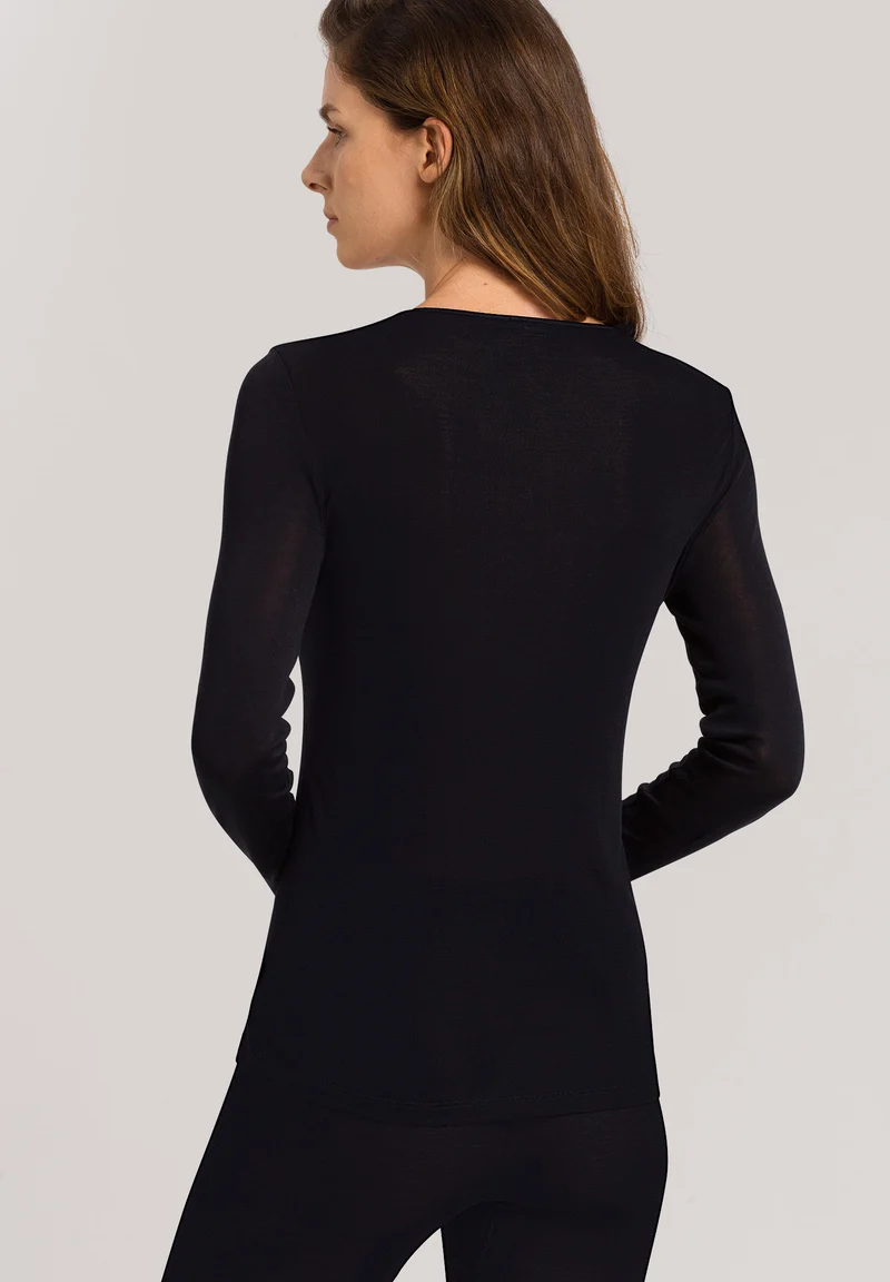 Pure Silk L/SLV Shirt | black 071719-070019