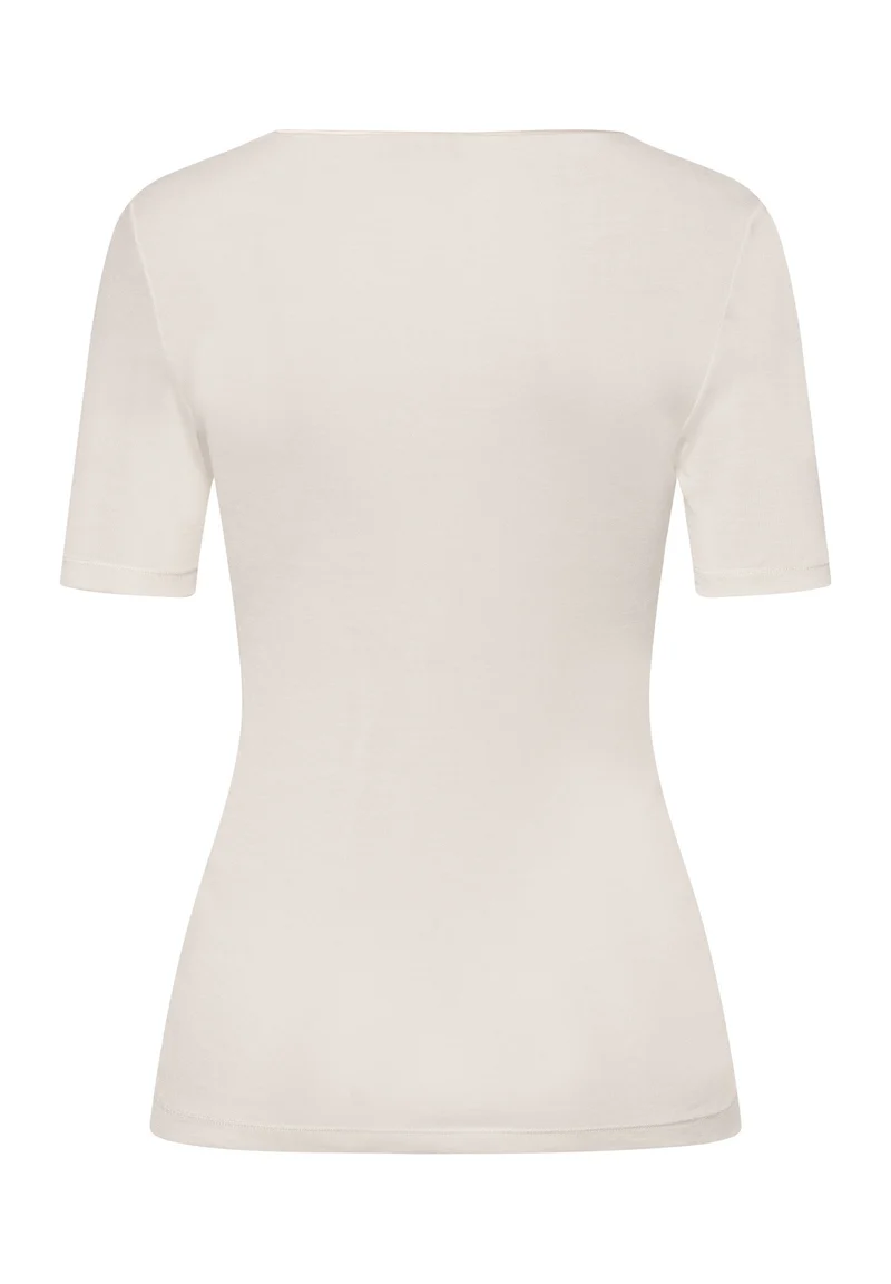Pure Silk S/SLV Shirt | pale cream 071718-070116
