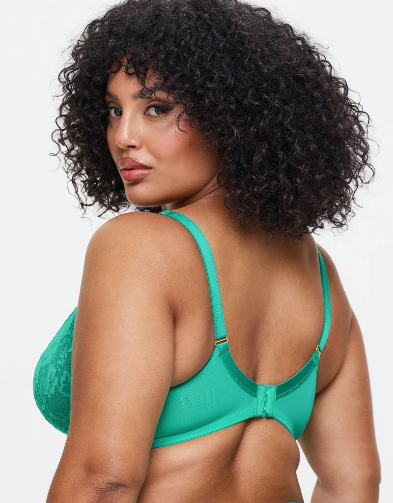 Ann Summers Sexy Lace Plunge Bra Bright Green