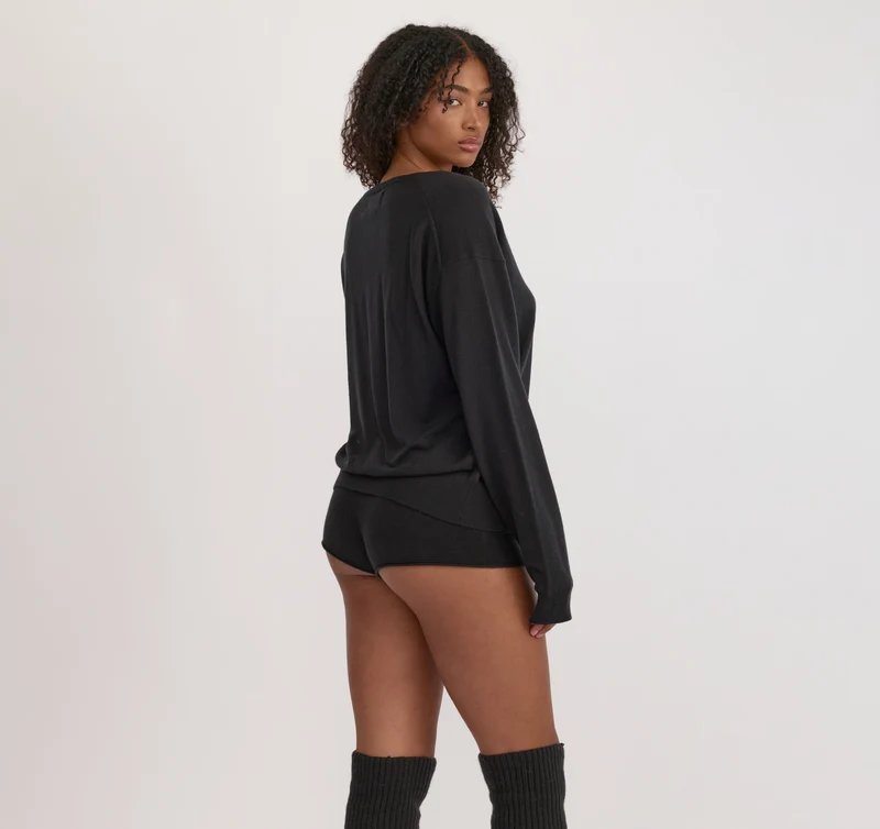 Fine Knit V-Neck Sweater