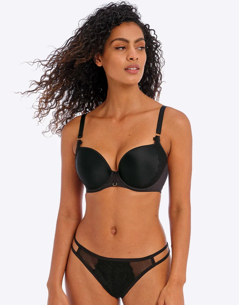 Freya Temptress Moulded Plunge Bra Black