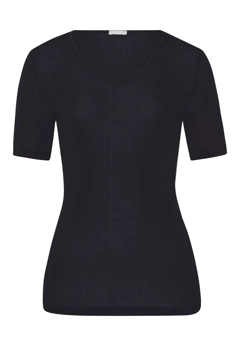 Pure Silk S/SLV Shirt | black 071718-070019