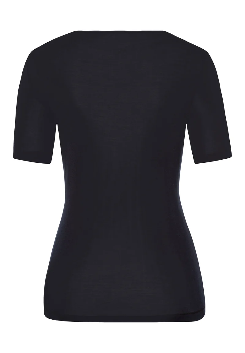 Pure Silk S/SLV Shirt | black 071718-070019