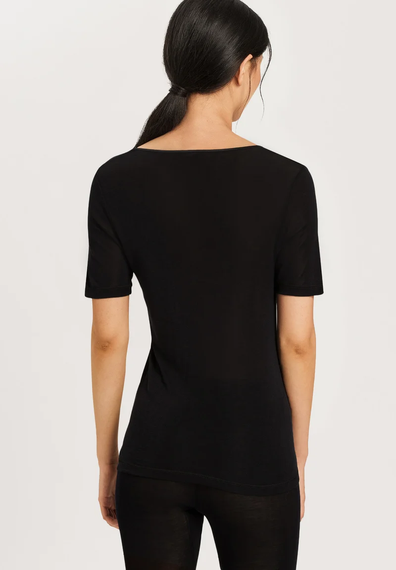 Pure Silk S/SLV Shirt | black 071718-070019