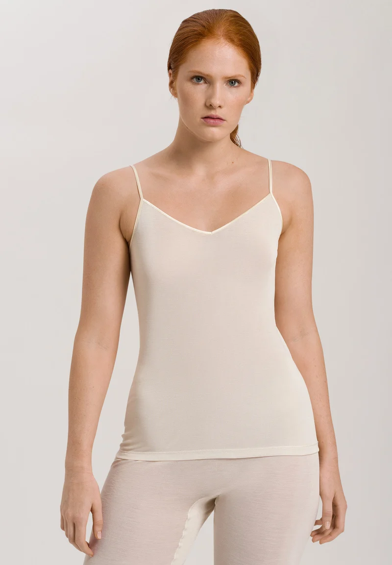 Pure Silk Spaghetti Top | pale cream 071716-070116