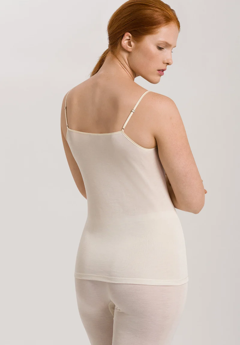Pure Silk Spaghetti Top | pale cream 071716-070116