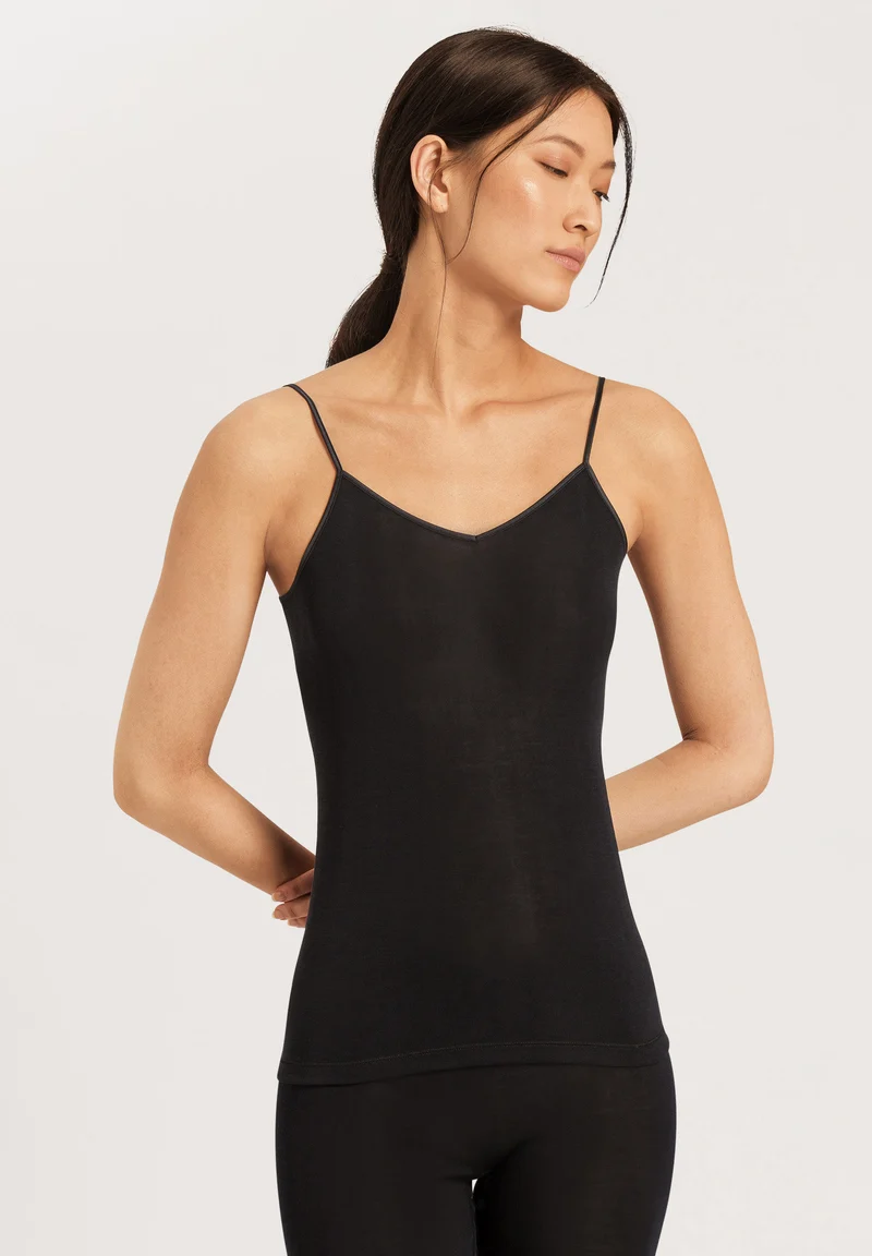 Pure Silk Spaghetti Top | black 071716-070019