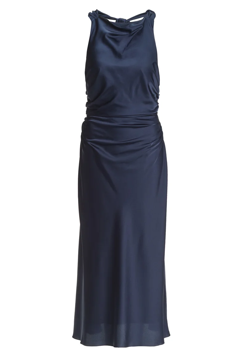 Midikleid aus Satin mit Rückenausschnitt