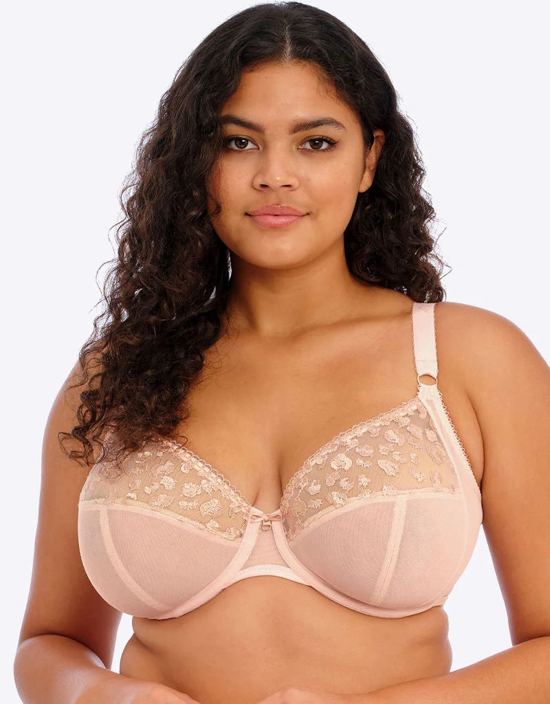 Elomi Namrah Bandless Plunge Bra Pale Blush Pink