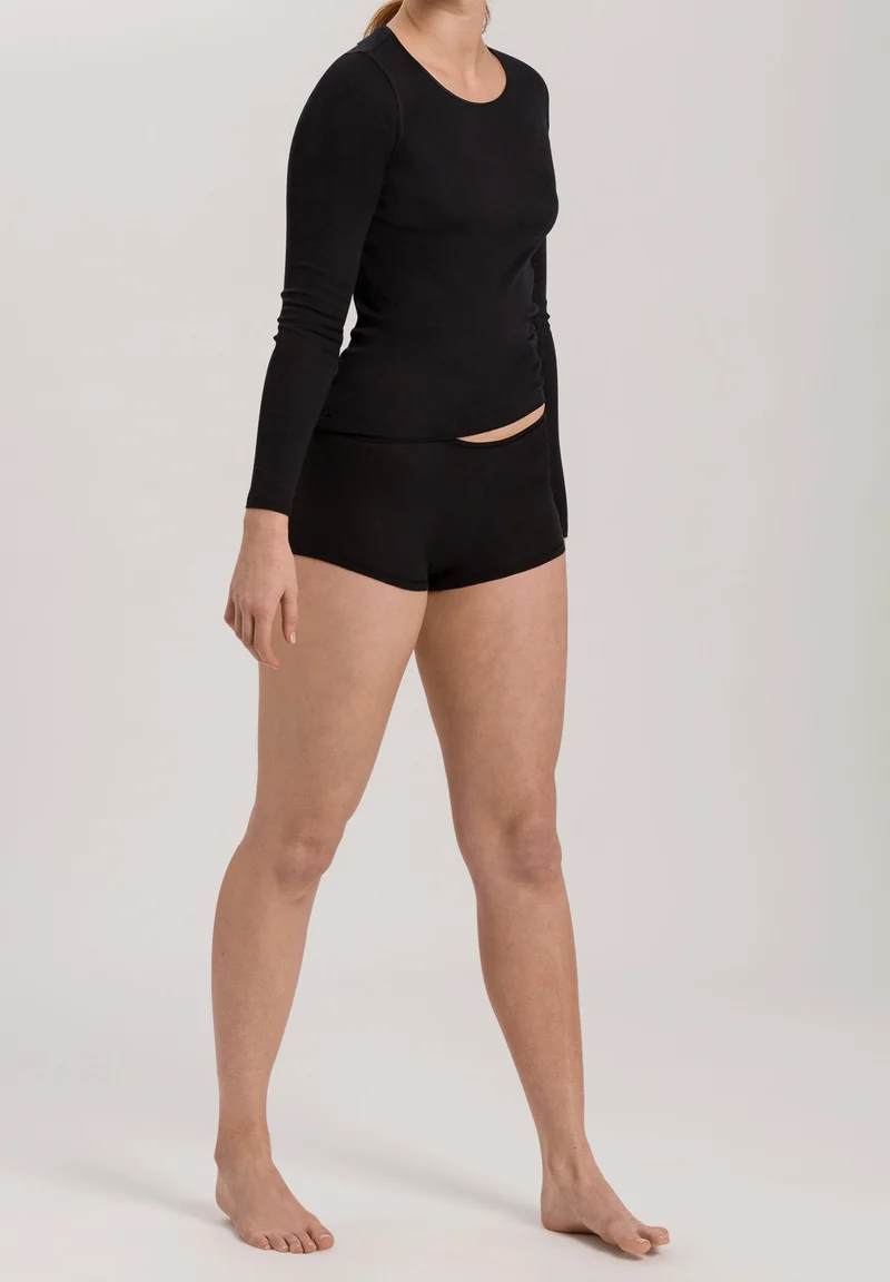 Cotton Seamless Shortleg Pants | black 071631-070019