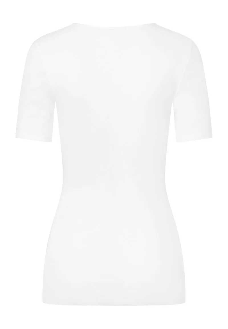 Cotton Seamless S/SLV Shirt | white 071630-070101