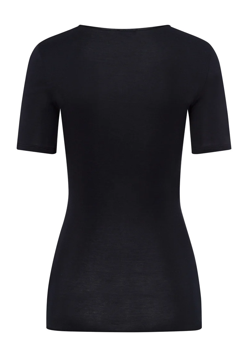 Cotton Seamless S/SLV Shirt | black 071630-070019
