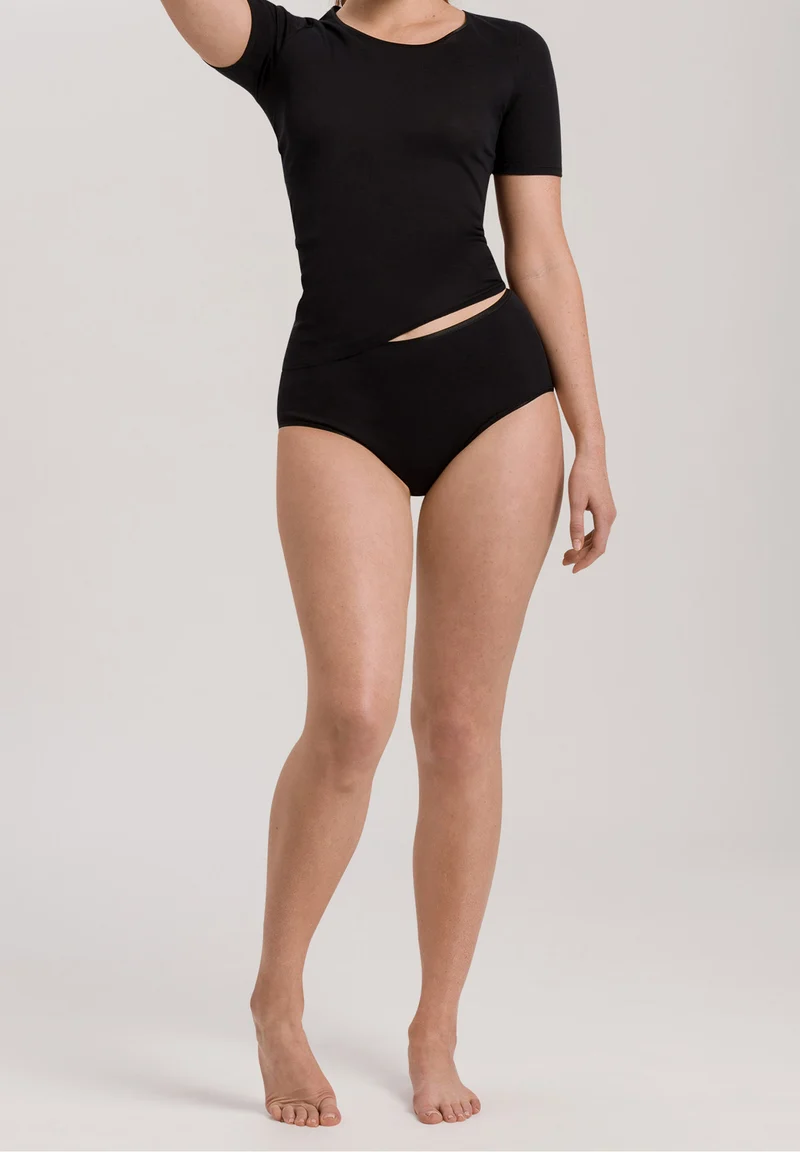 Cotton Seamless S/SLV Shirt | black 071630-070019