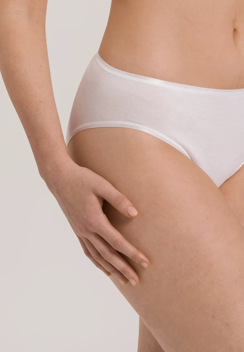 Cotton Seamless Midi Briefs | white 071626-070101