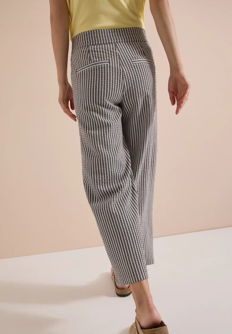 7/8 Wide Leg Hose in Seersucker-Qualität
