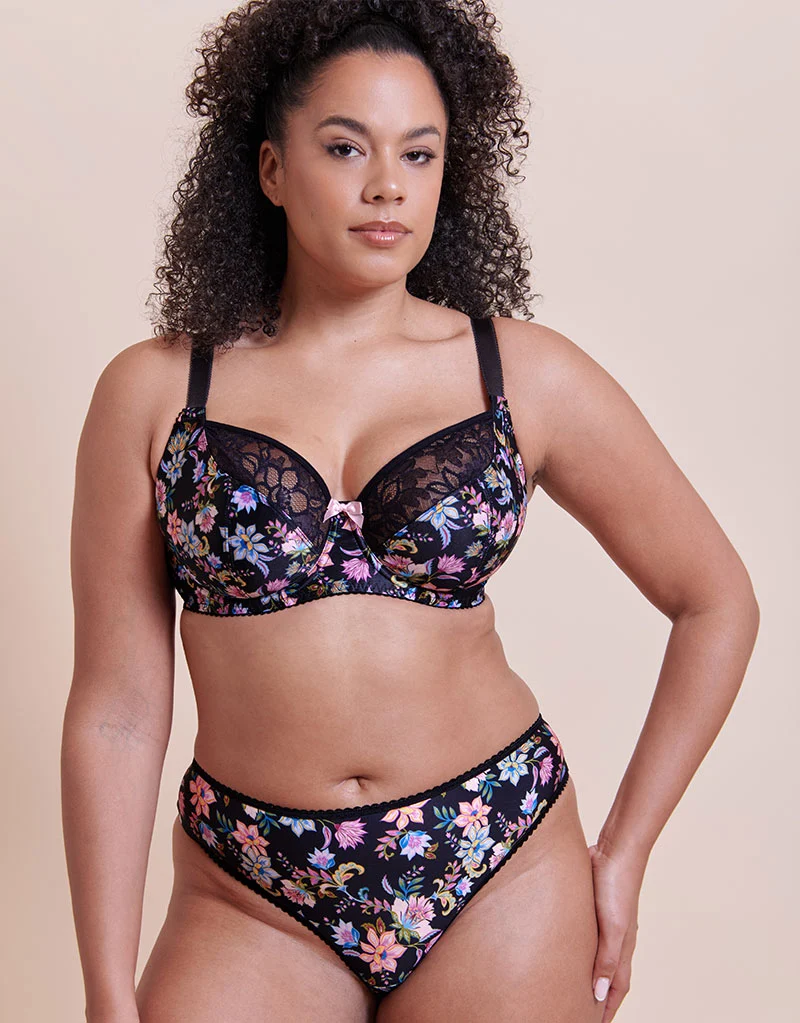 Curvy Kate Spellbound Printed Balcony Bra Folk Floral Print
