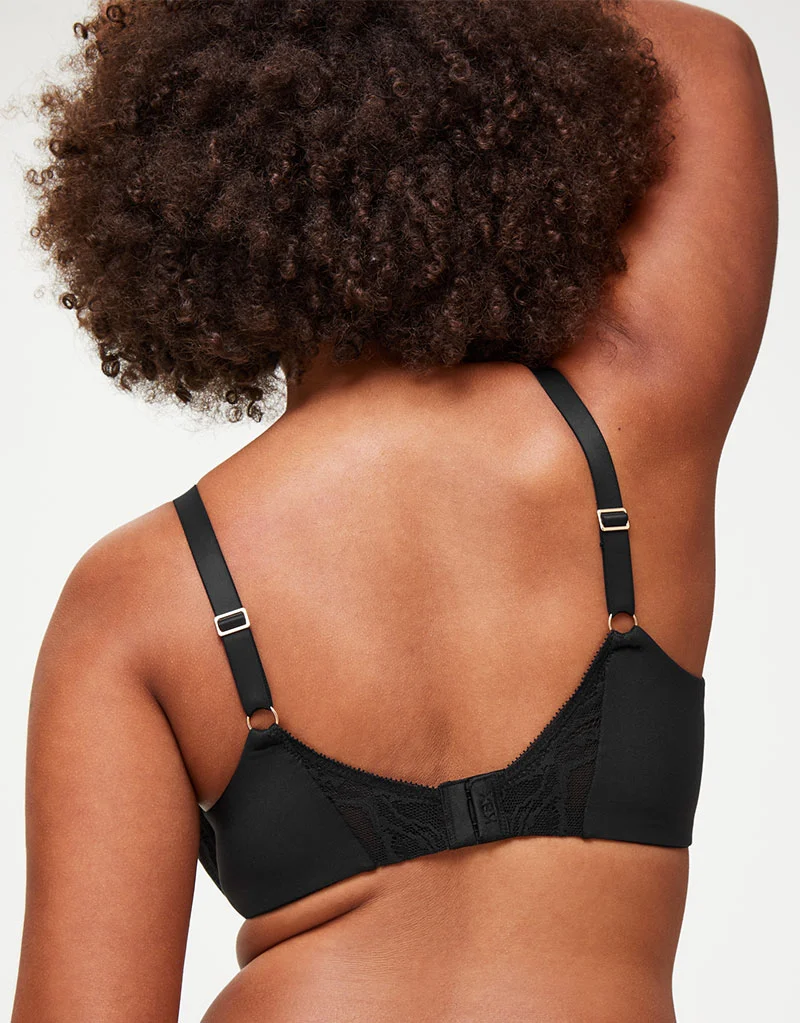 KBX Charlotte Padded Plunge Bra Black