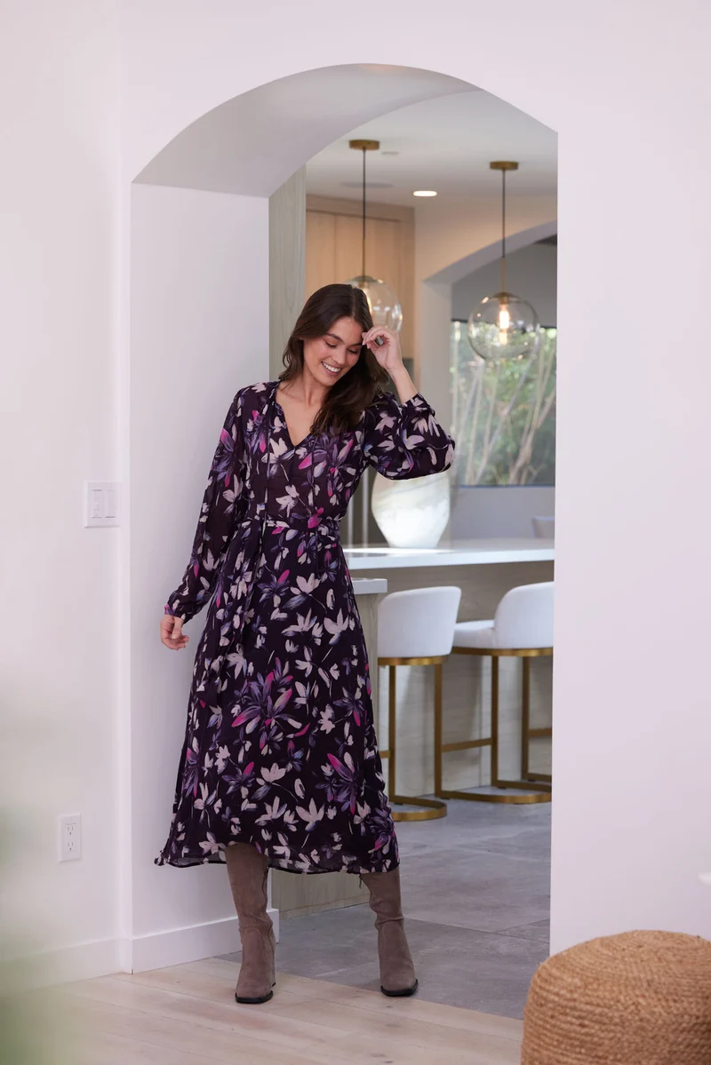 Smocked Back Midi Dress