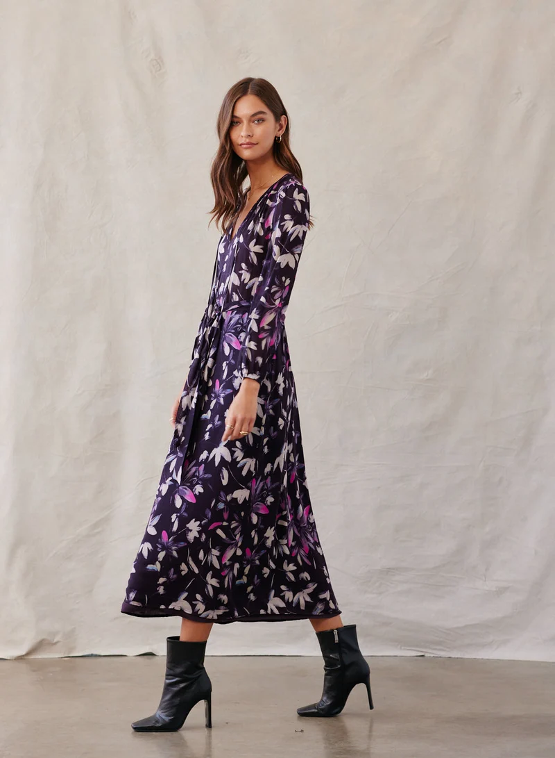 Smocked Back Midi Dress