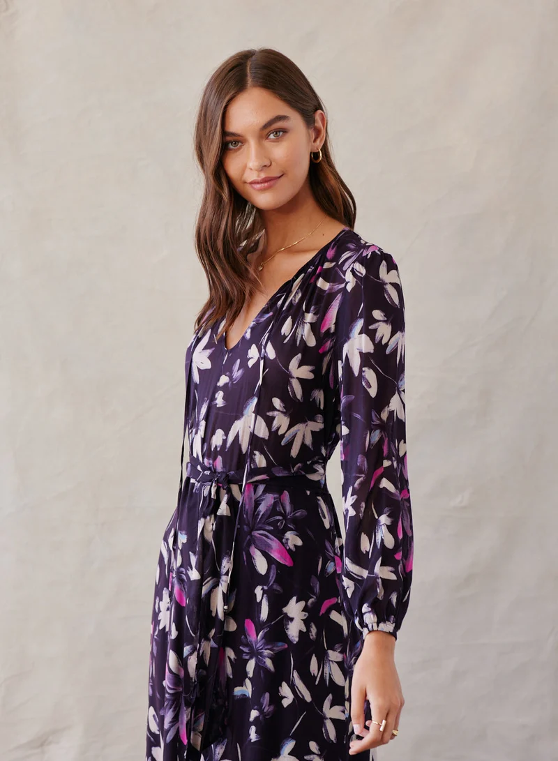 Smocked Back Midi Dress