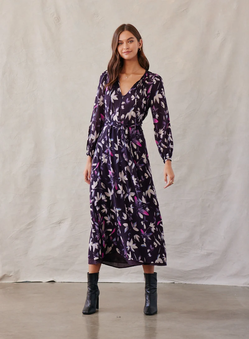 Smocked Back Midi Dress